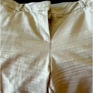 Light tan linen feel dress pants, Sz 12 reg.  Great shape